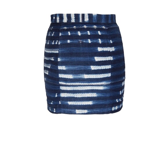 Studio 189 women Indigo Print Short Mini Skirt size Small handmade in Ghana $450 - Picture 3 of 7